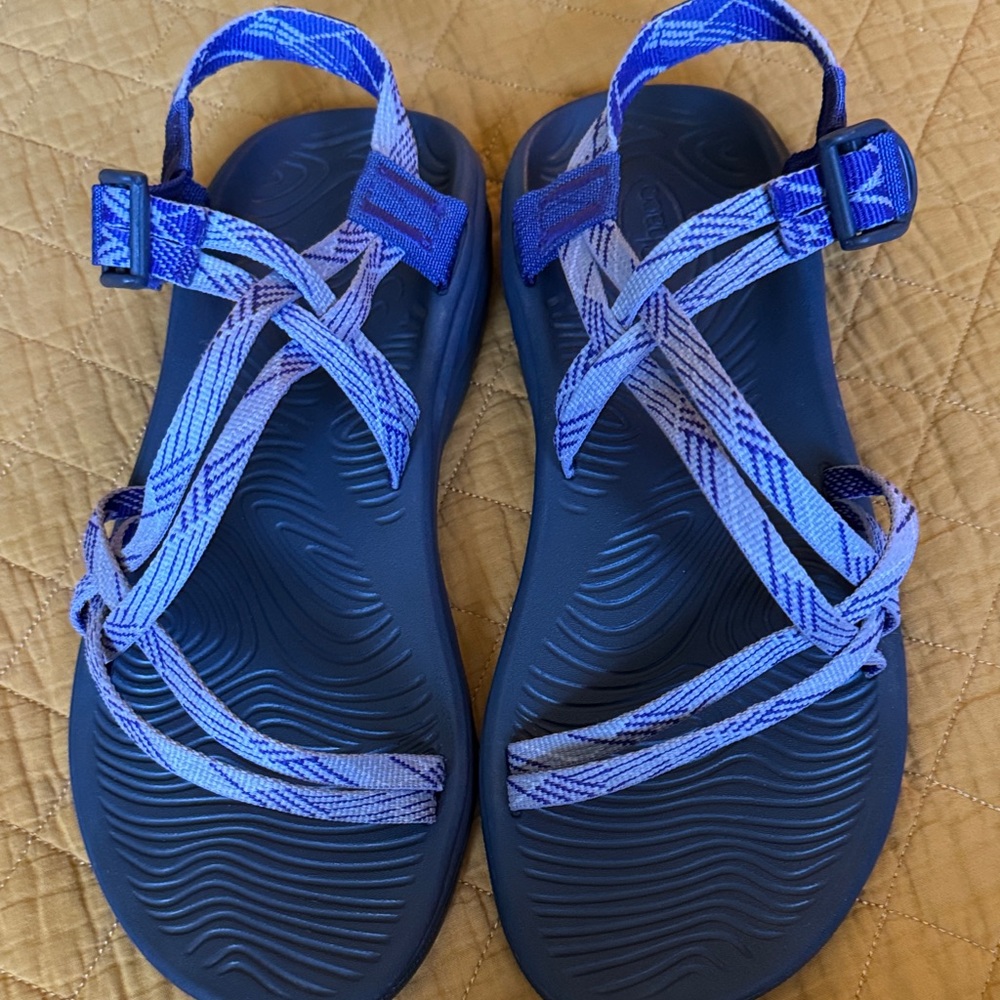 Chaco Indigo and Violet Strappy Sandals